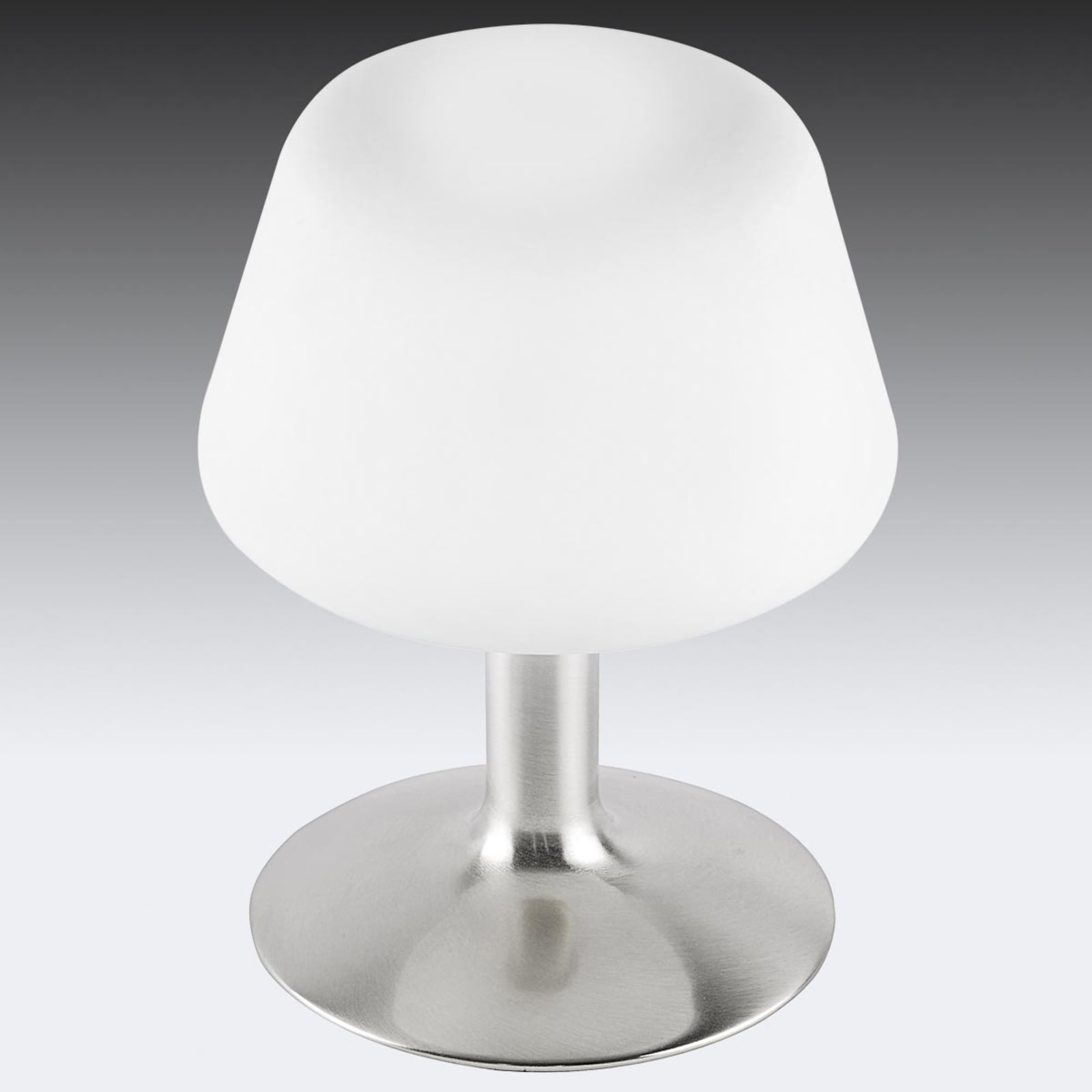 Bordlampe Till glass berøringsdimmer G9 Ø15 cm montert på nattbord