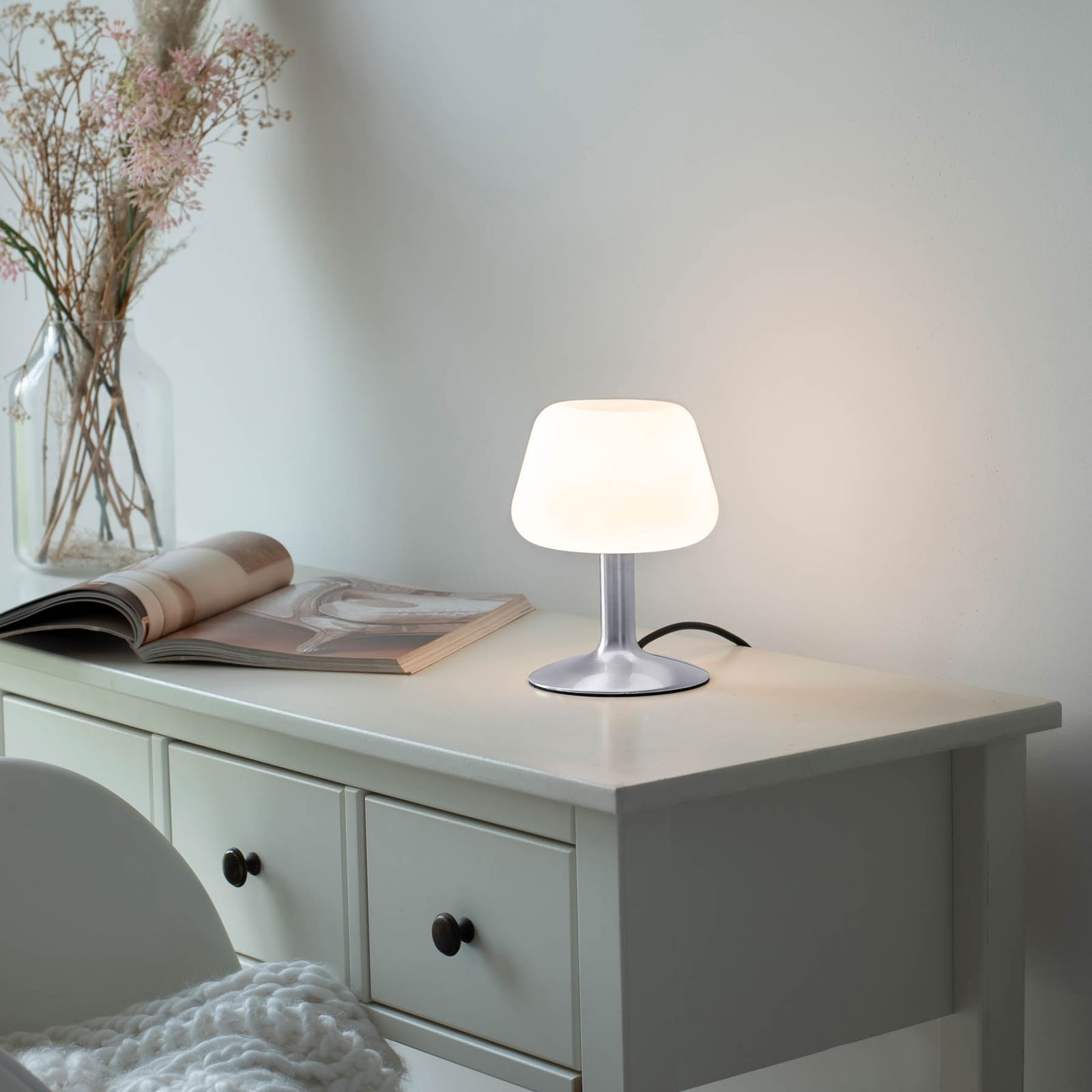 Bordlampe Till glass berøringsdimmer G9 Ø15 cm lysmodus