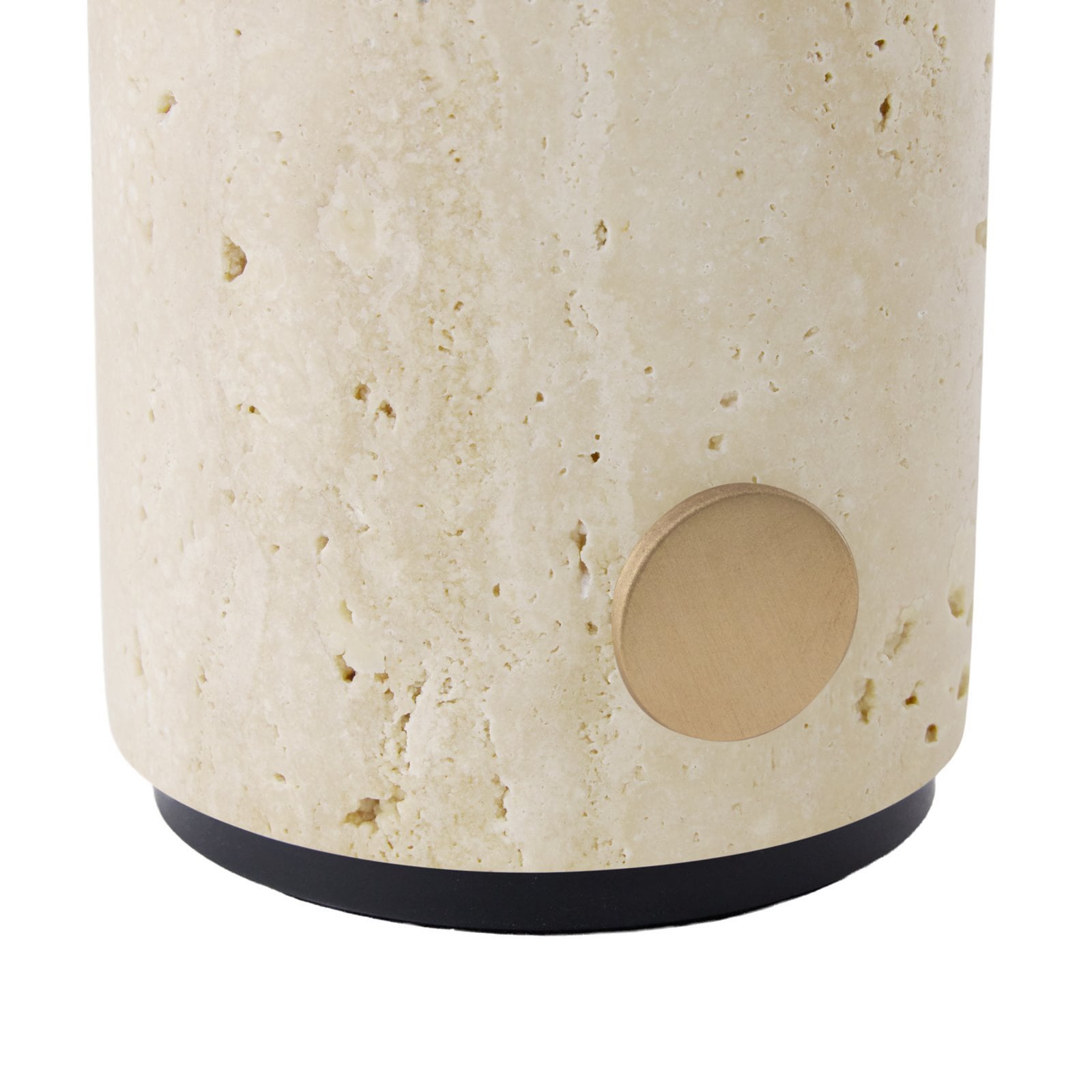 Bordlampe Torrano oppladbar travertin beige dimbar G4 montert i rom