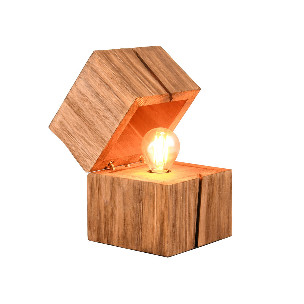 Bordlampe Treasure oppklappbar tre natur bakside