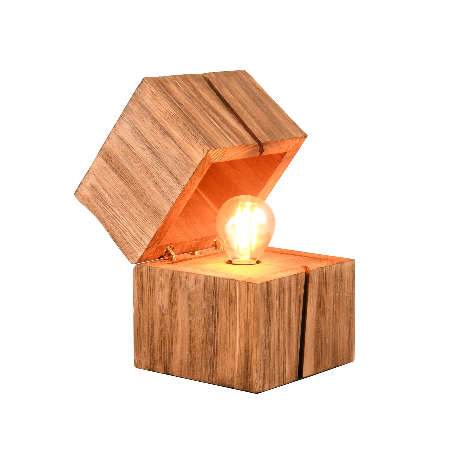 Bordlampe Treasure oppklappbar tre natur bakside