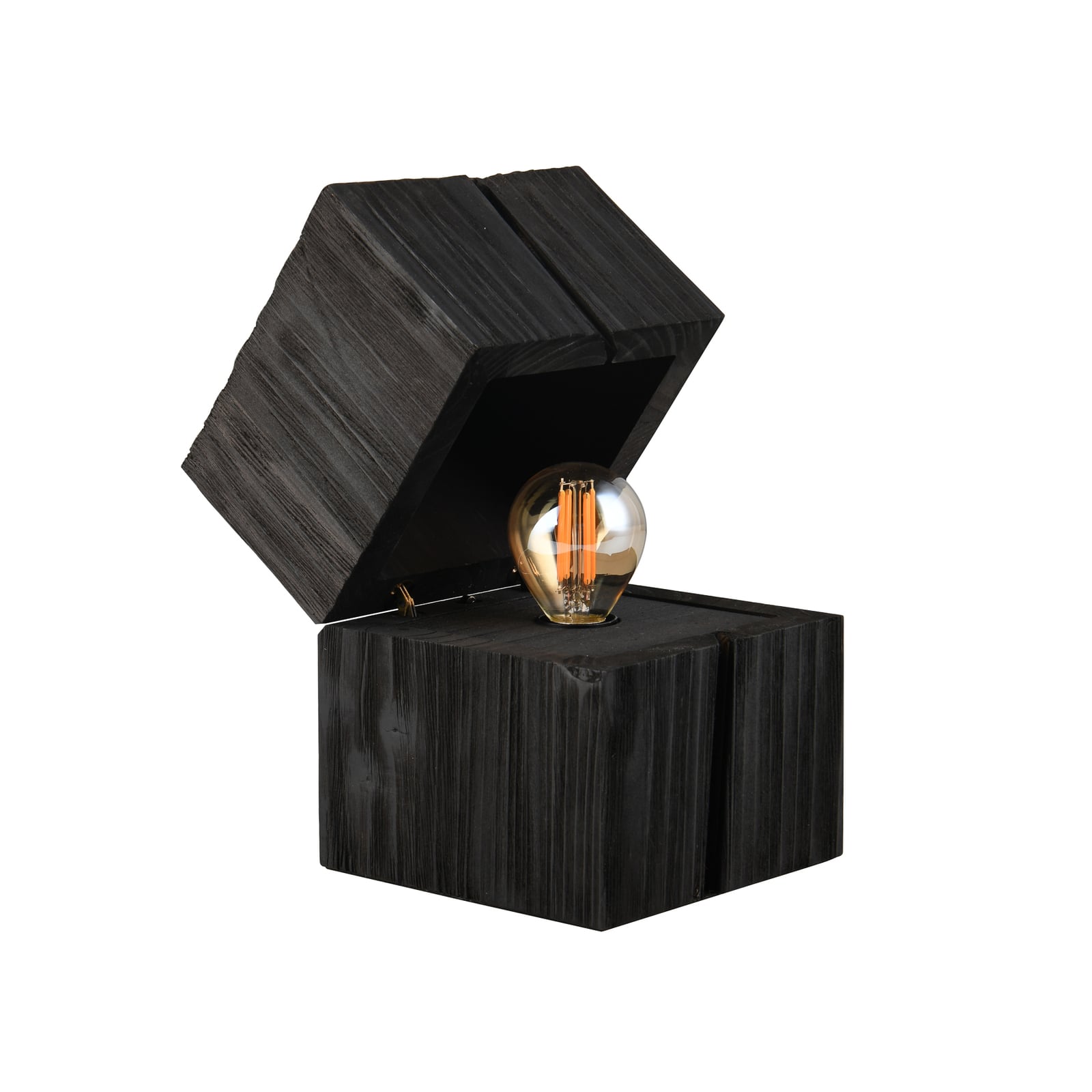 Bordlampe Treasure oppklappbar tre svart bakside