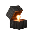 Bordlampe Treasure oppklappbar tre svart forfra