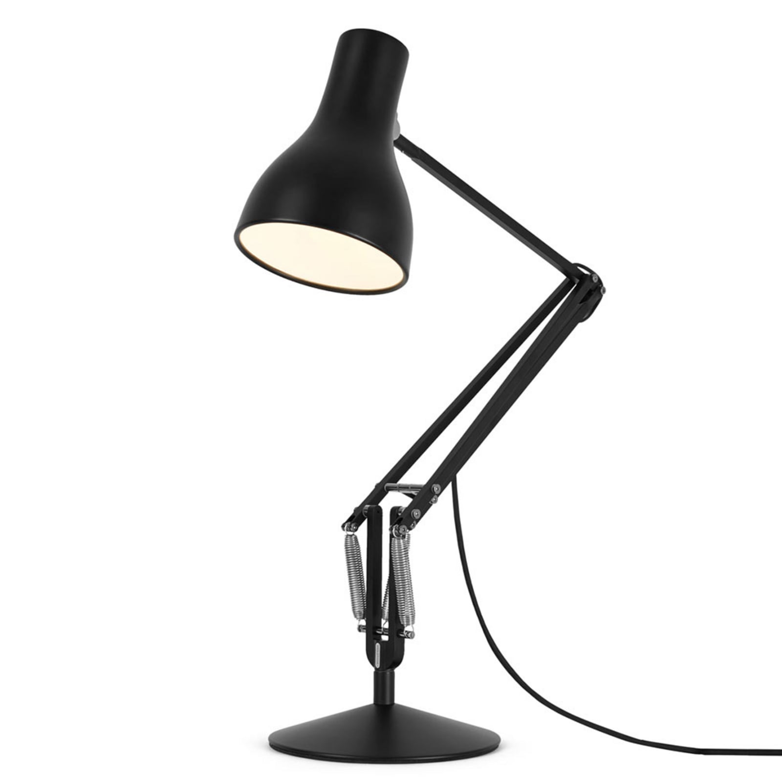 Detalj av bordlampe Type 75 aluminium svart E27