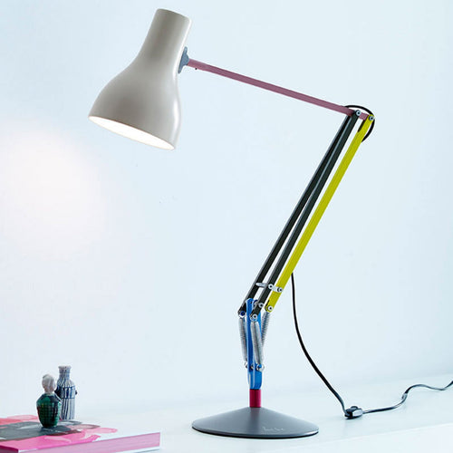 Bordlampe Type 75 Mini lysgrå aluminium forfra