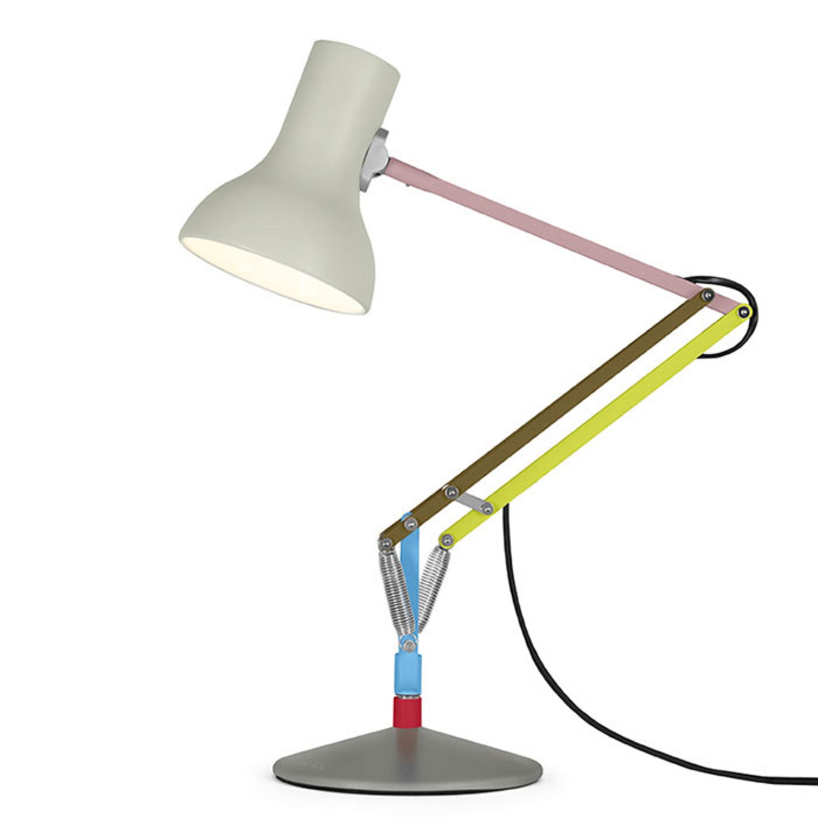 Nærbilde av lampehode på Bordlampe Type 75 Mini lysgrå aluminium