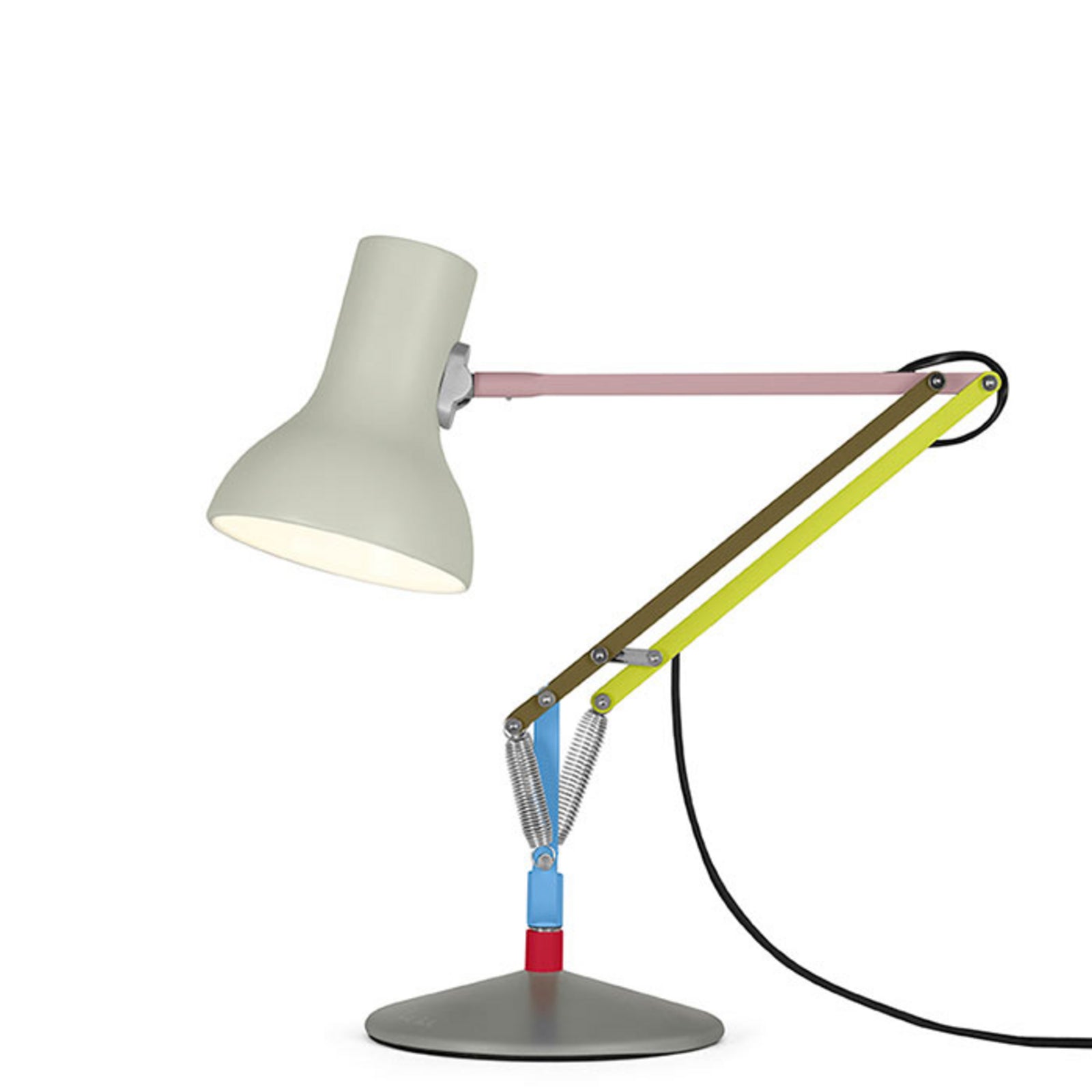 Bordlampe Type 75 Mini lysgrå aluminium justerbar arm