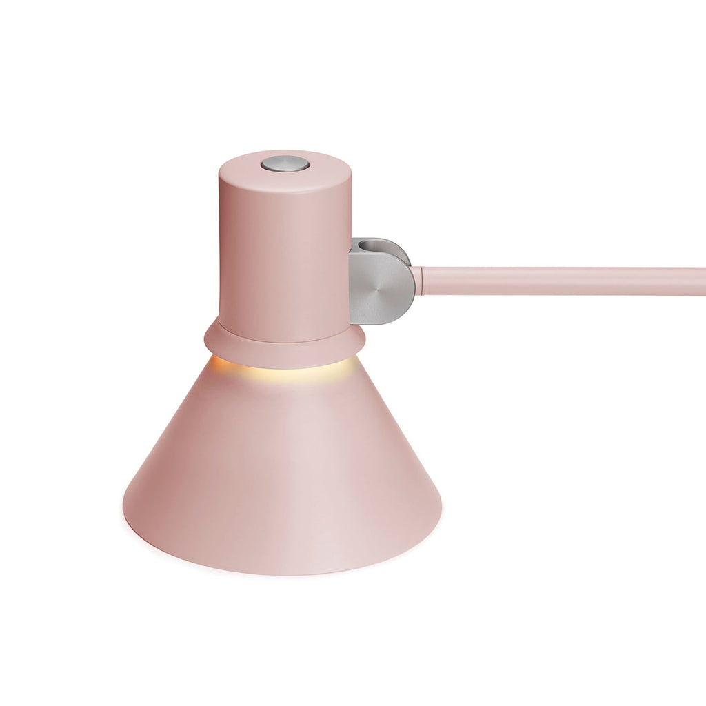 Bordlampe Type 80 rosa aluminium E27 h70 cm justerbar høyde