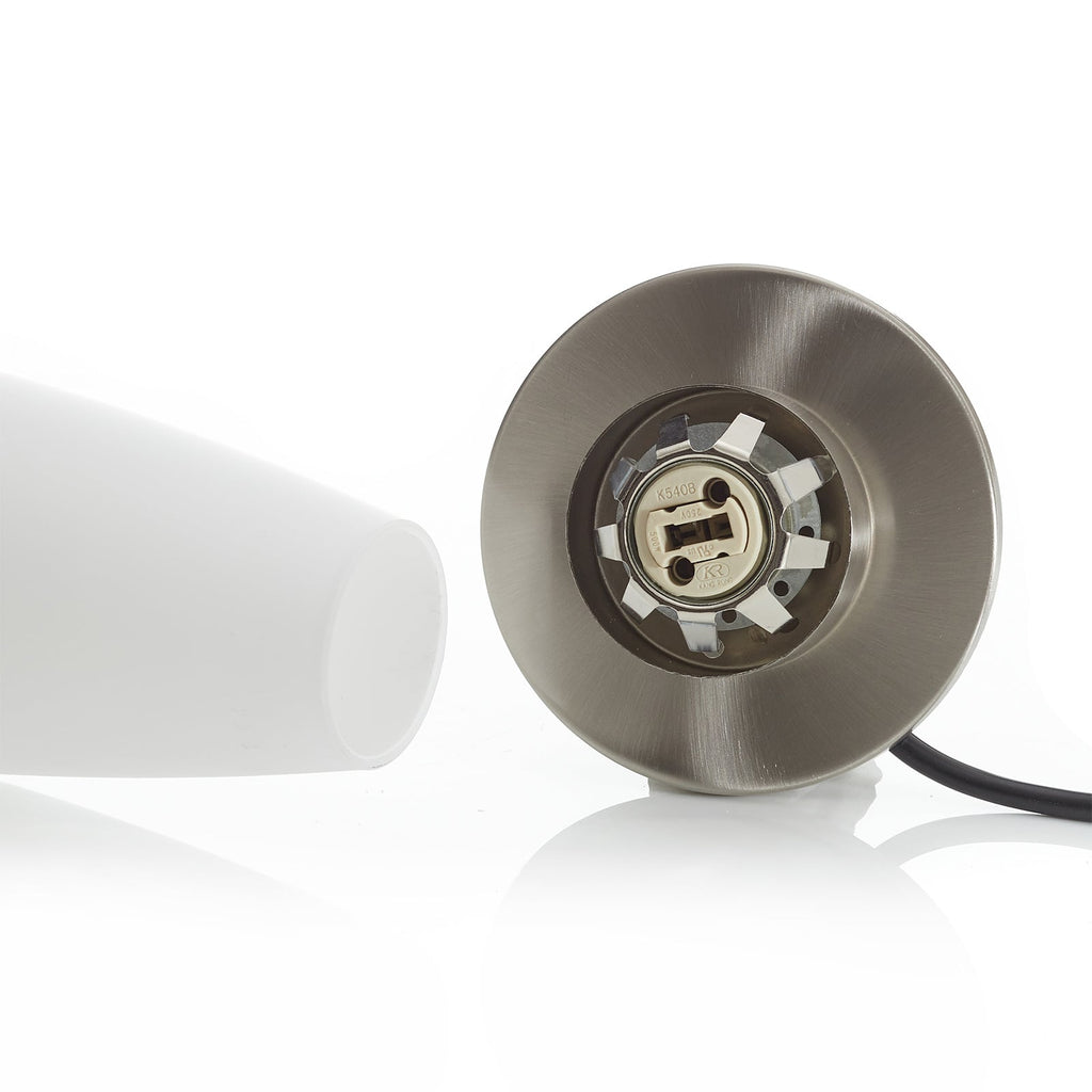 Bordlampe Tyra glass dimbar G9 med lys på