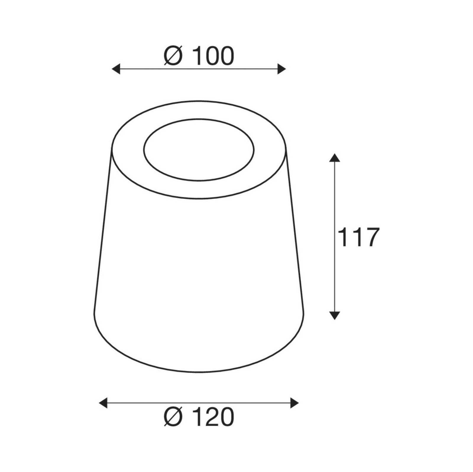 Detalj av Concreto bakkestråler betong rund Ø12 cm GU10 IP65