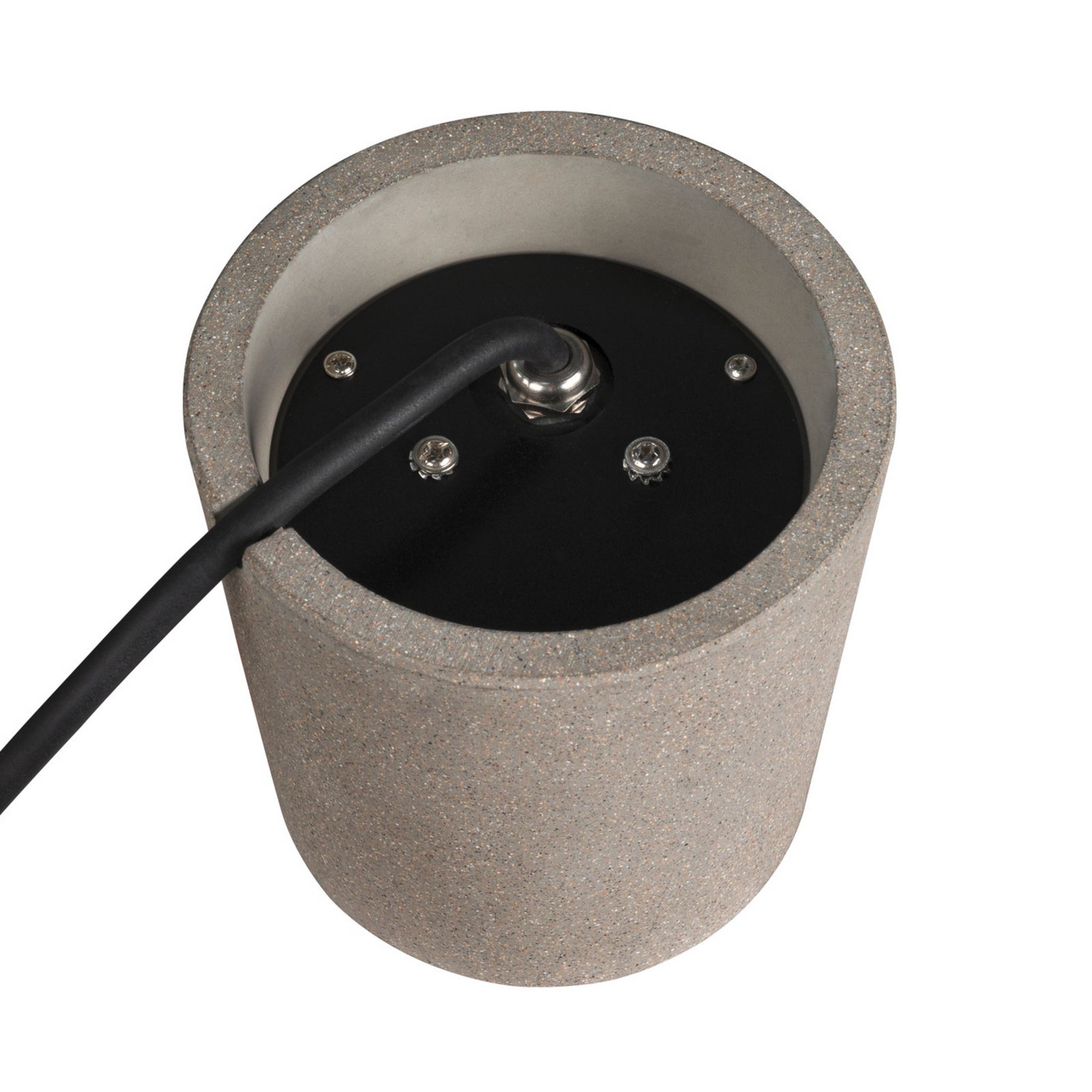 Montert Concreto bakkestråler betong rund Ø12 cm GU10 IP65 i utendørs miljø