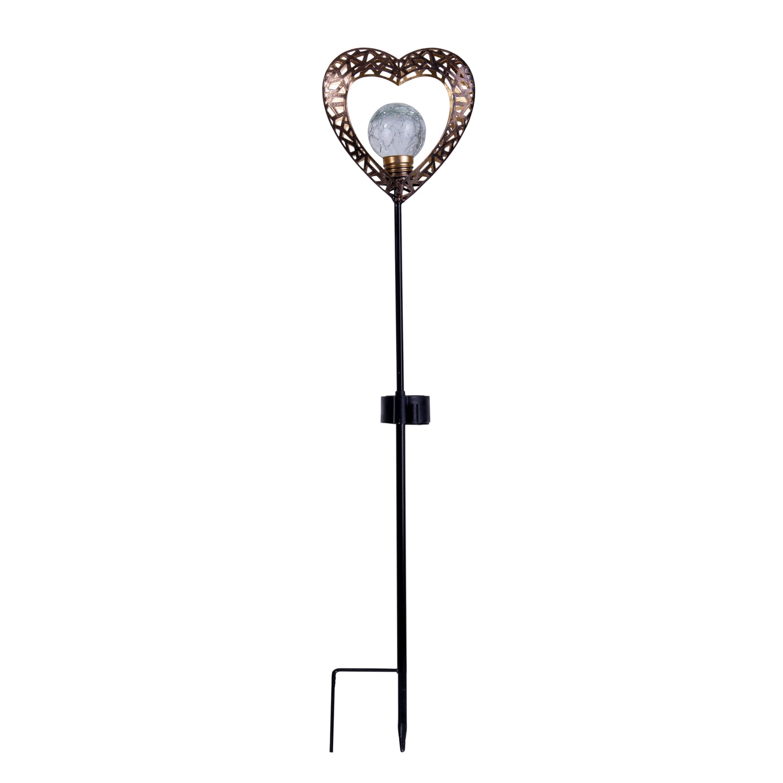 Dekorativ solcellelampe hjerte med jordspyd 2-pk Näve bakside