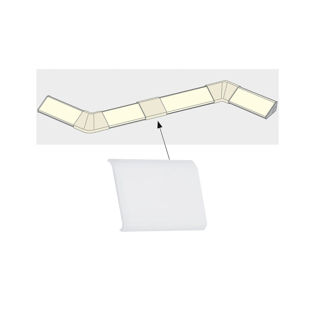 Delta profil endestykker 4-pack transparent plast Paulmann forfra