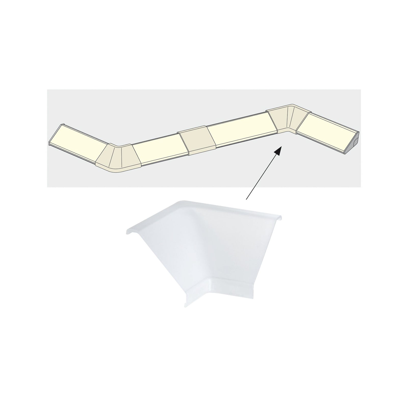 Delta Profil innerhjørne for LED-stripe 2-pakning Paulmann forfra