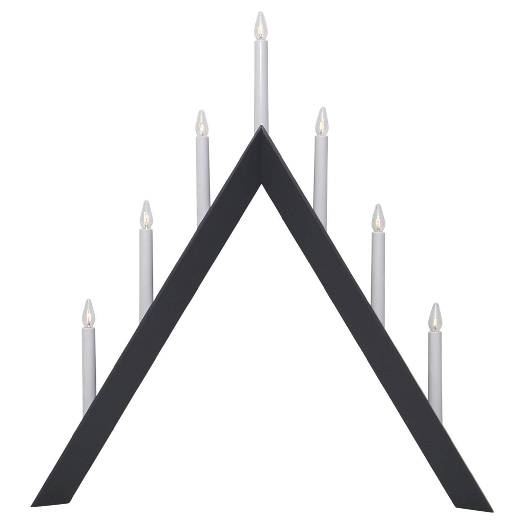 Detalj av Adventsstake Arrow 7 lys tre 60 cm