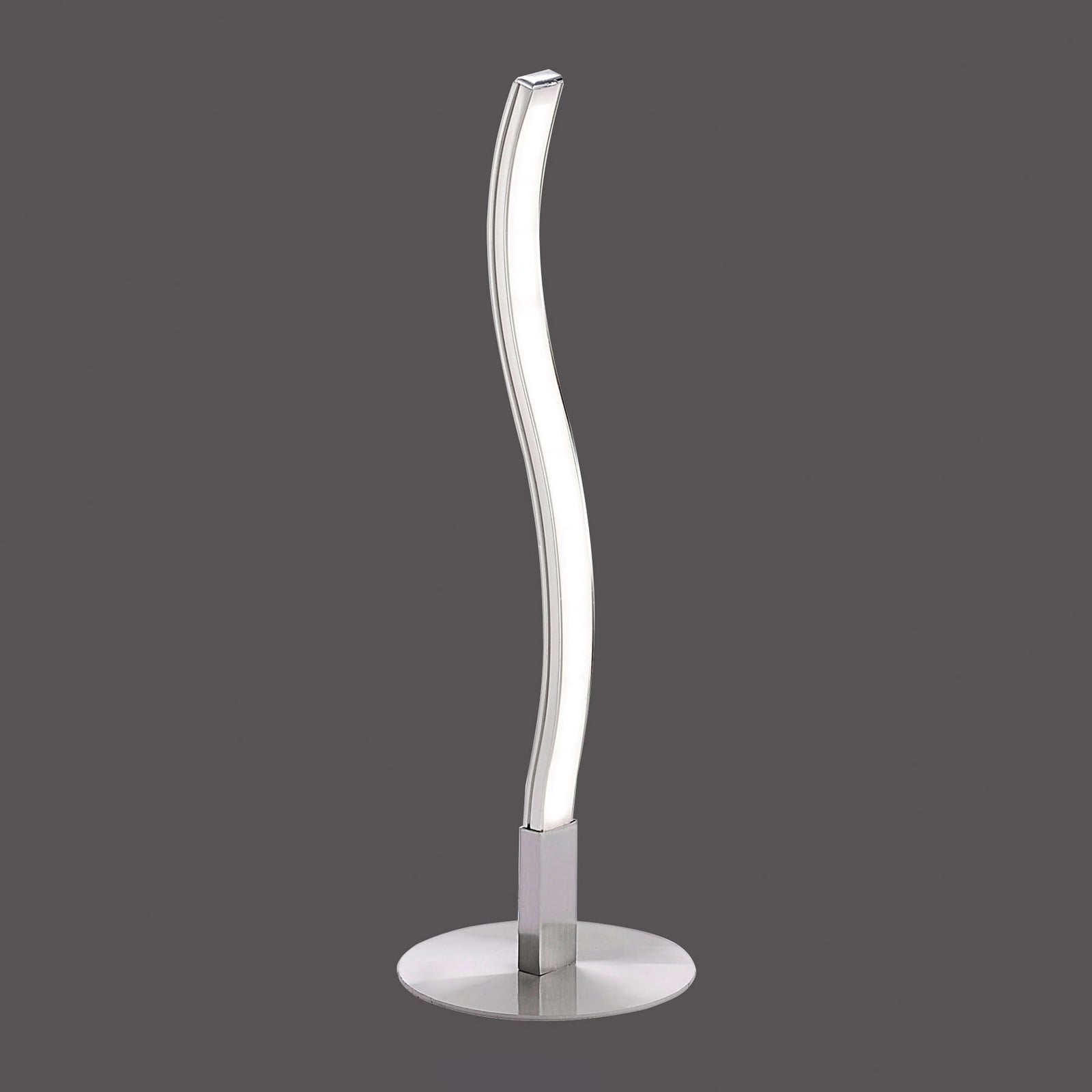 Detalj av LED bordlampe Wave varmhvit 3000K 30 cm hvit/sølv