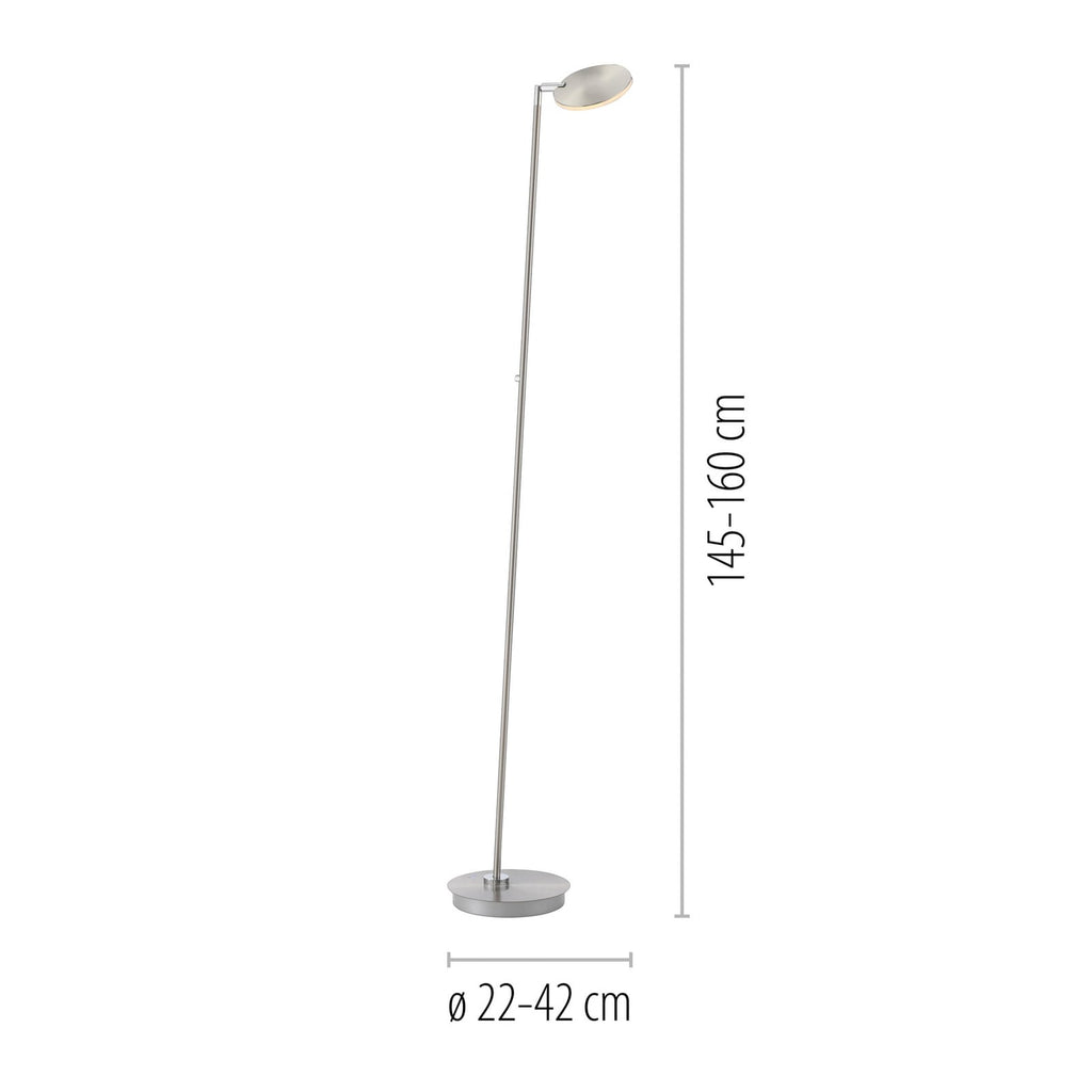 Detalj av LED gulvlampe Akku-Bente oppladbar grå CCT USB-C