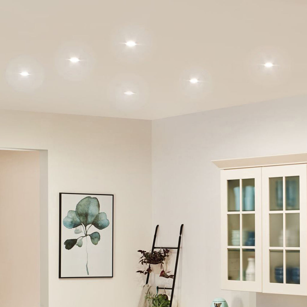 Detalj av LED innbyggingsspot Coin Slim dimbar 3-pk firkantet IP44 Paulmann