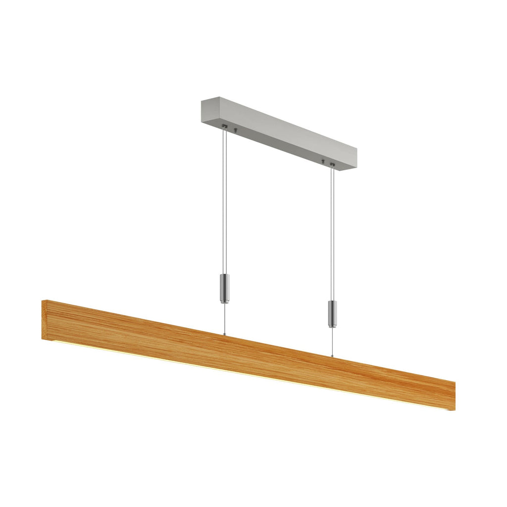 Detalj av LED pendellampe Lise eik dimbar høydejusterbar