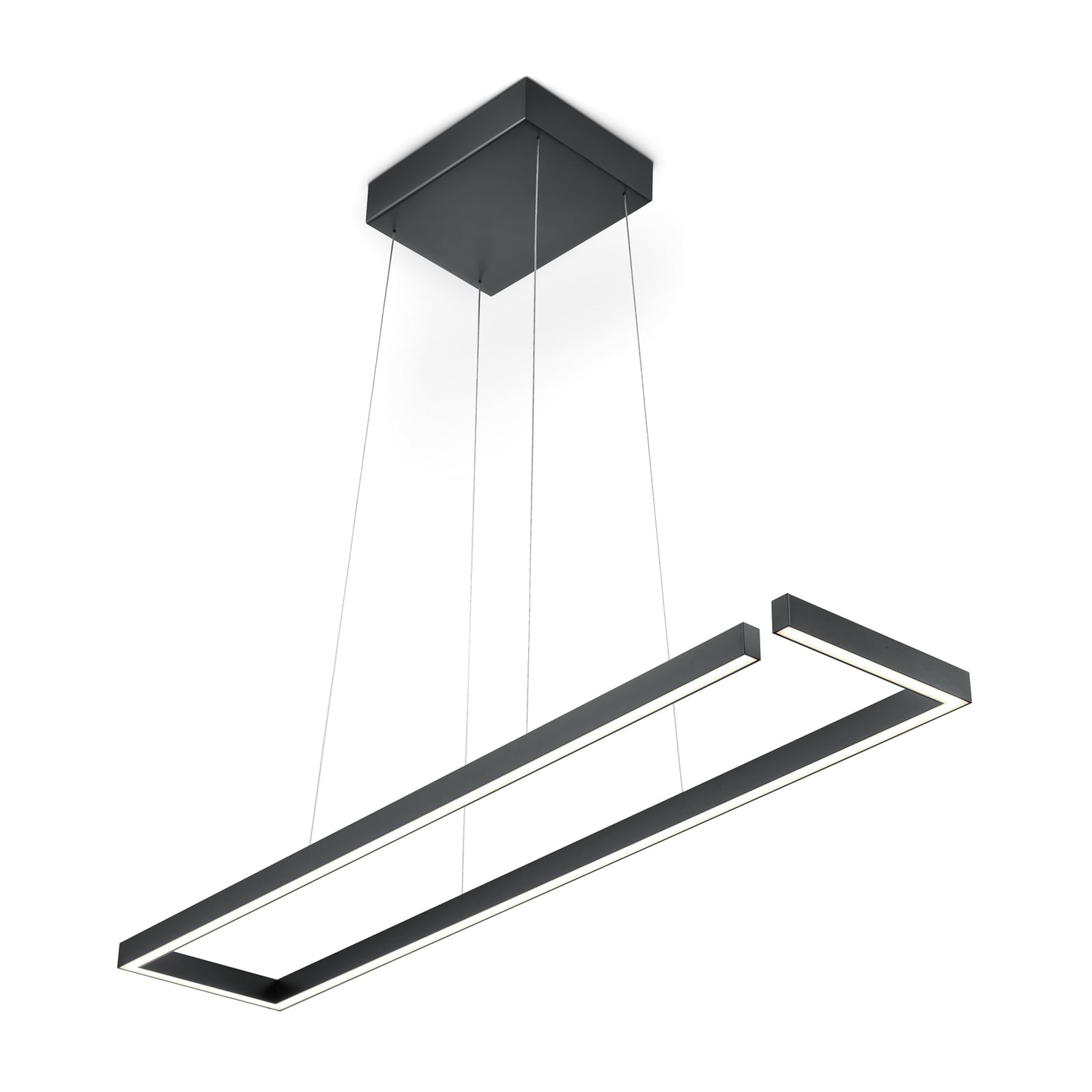 Detalj av LED pendellampe Marisa svart matt