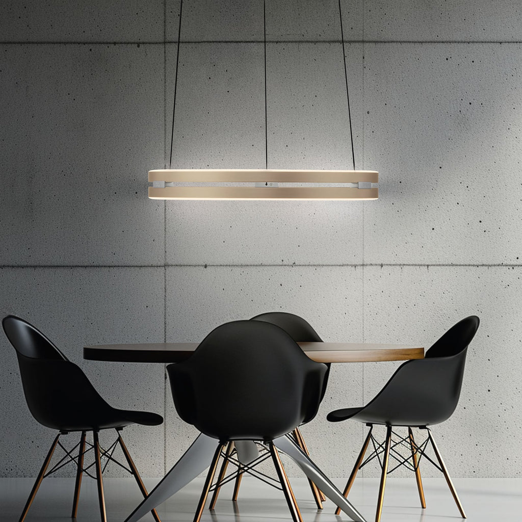 Detalj av LED pendellampe PURE E-Loop messing