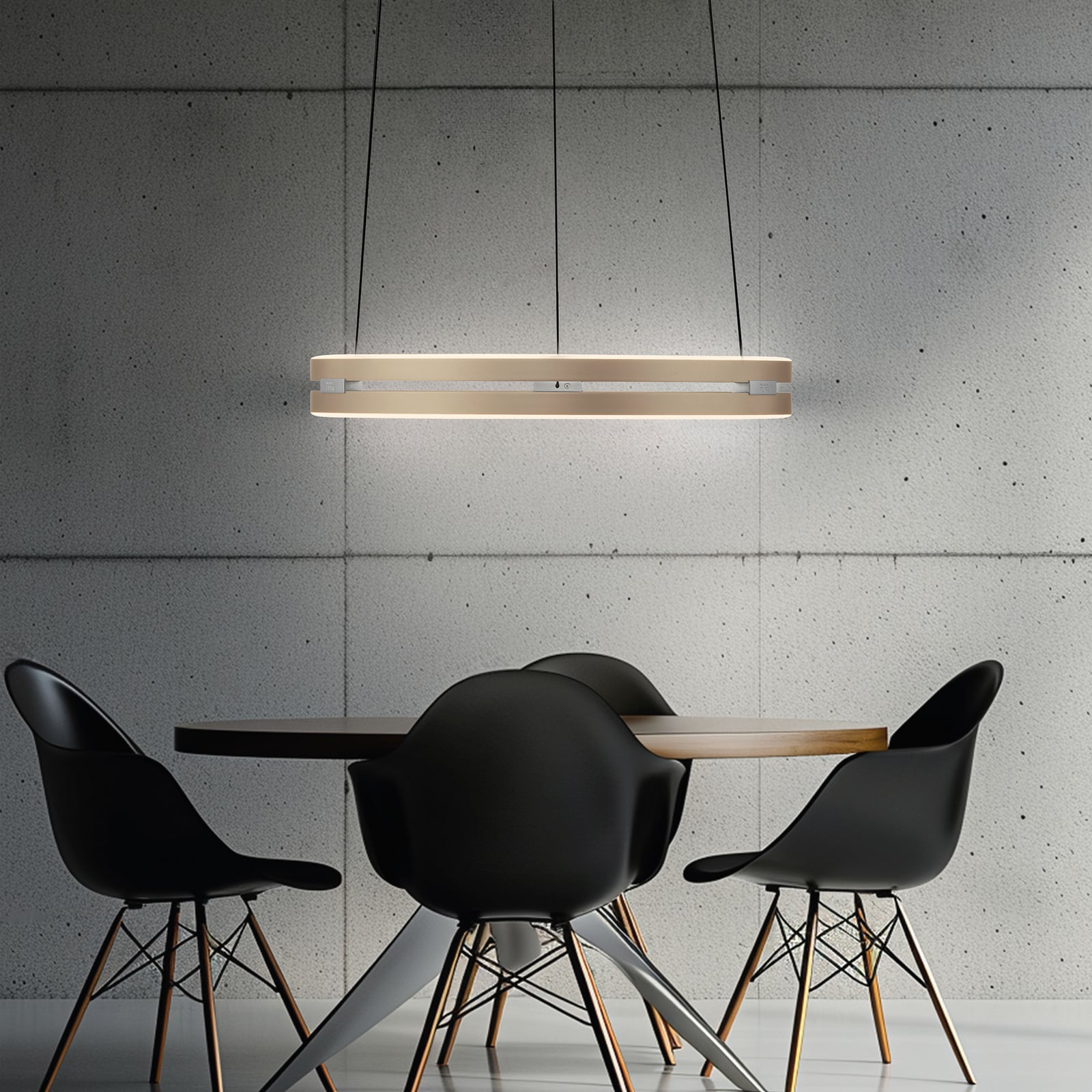 Detalj av LED pendellampe PURE E-Loop messing