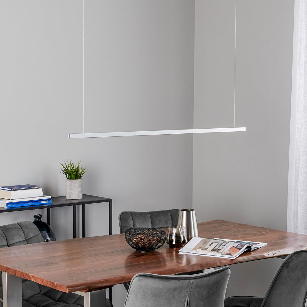 Detalj av LED pendellampe Talon aluminium 118 cm