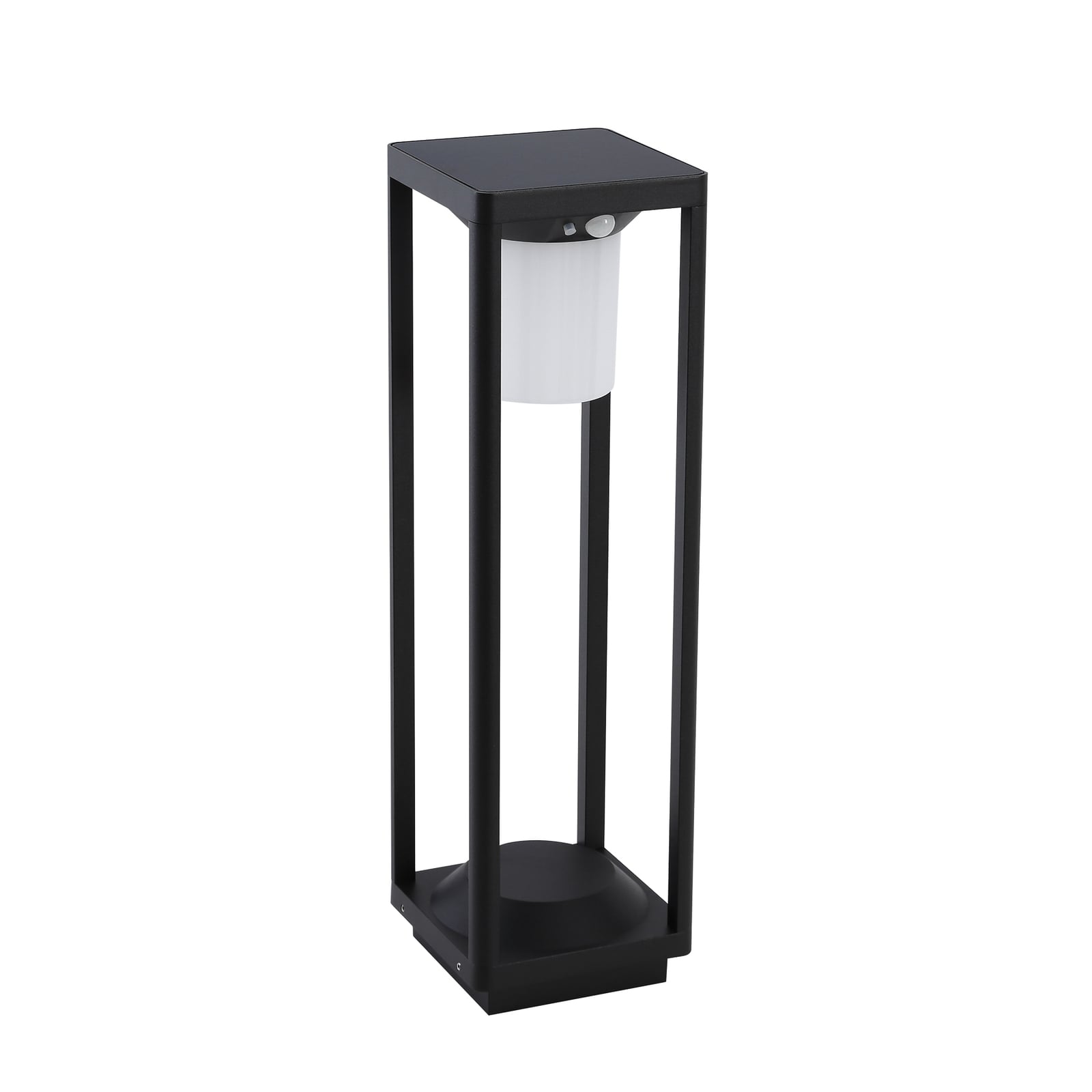 Detalj av LED solcelle sti-lampe Nilea med bevegelsessensor svart