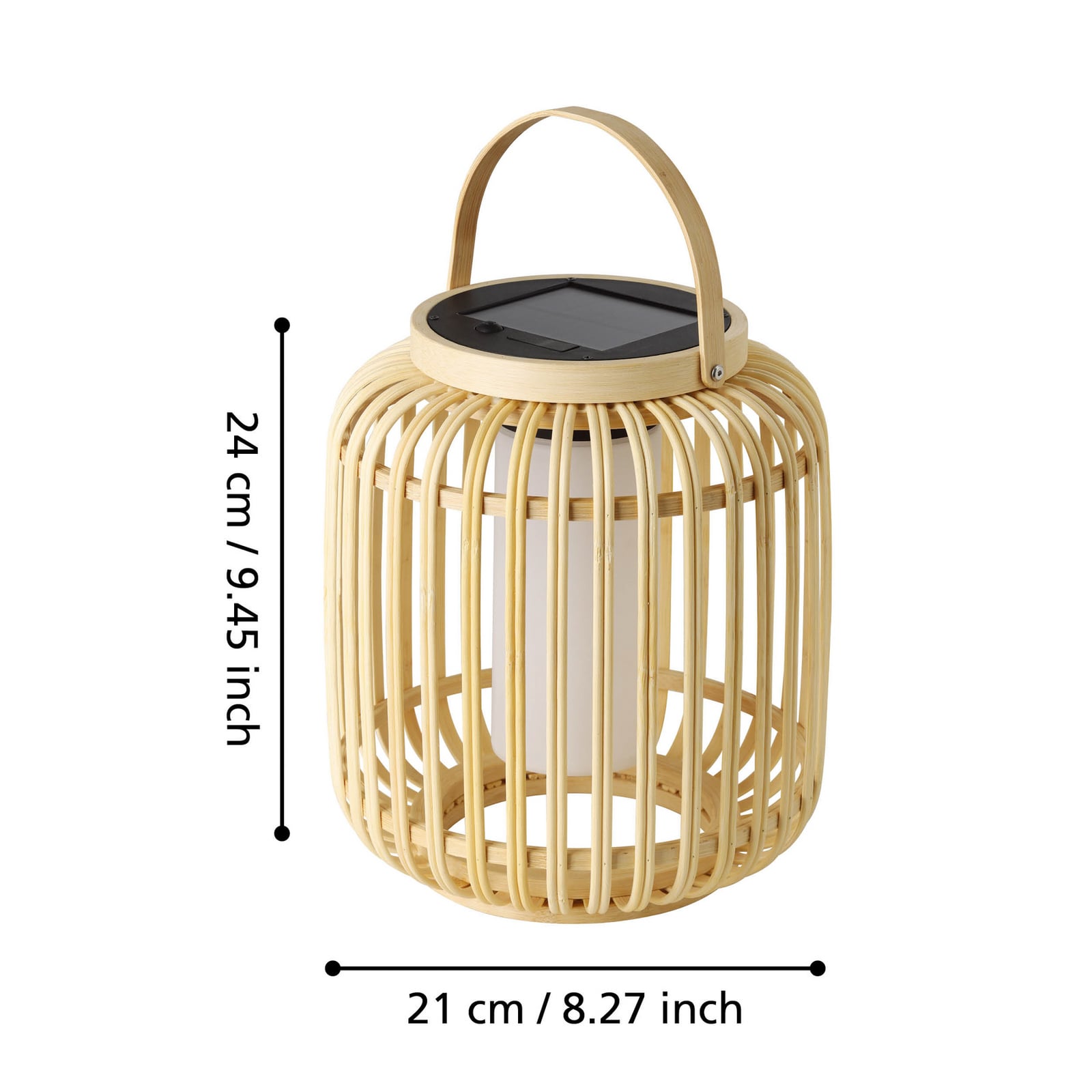 Detalj av LED solcellelykt Marliano dimbar tre
