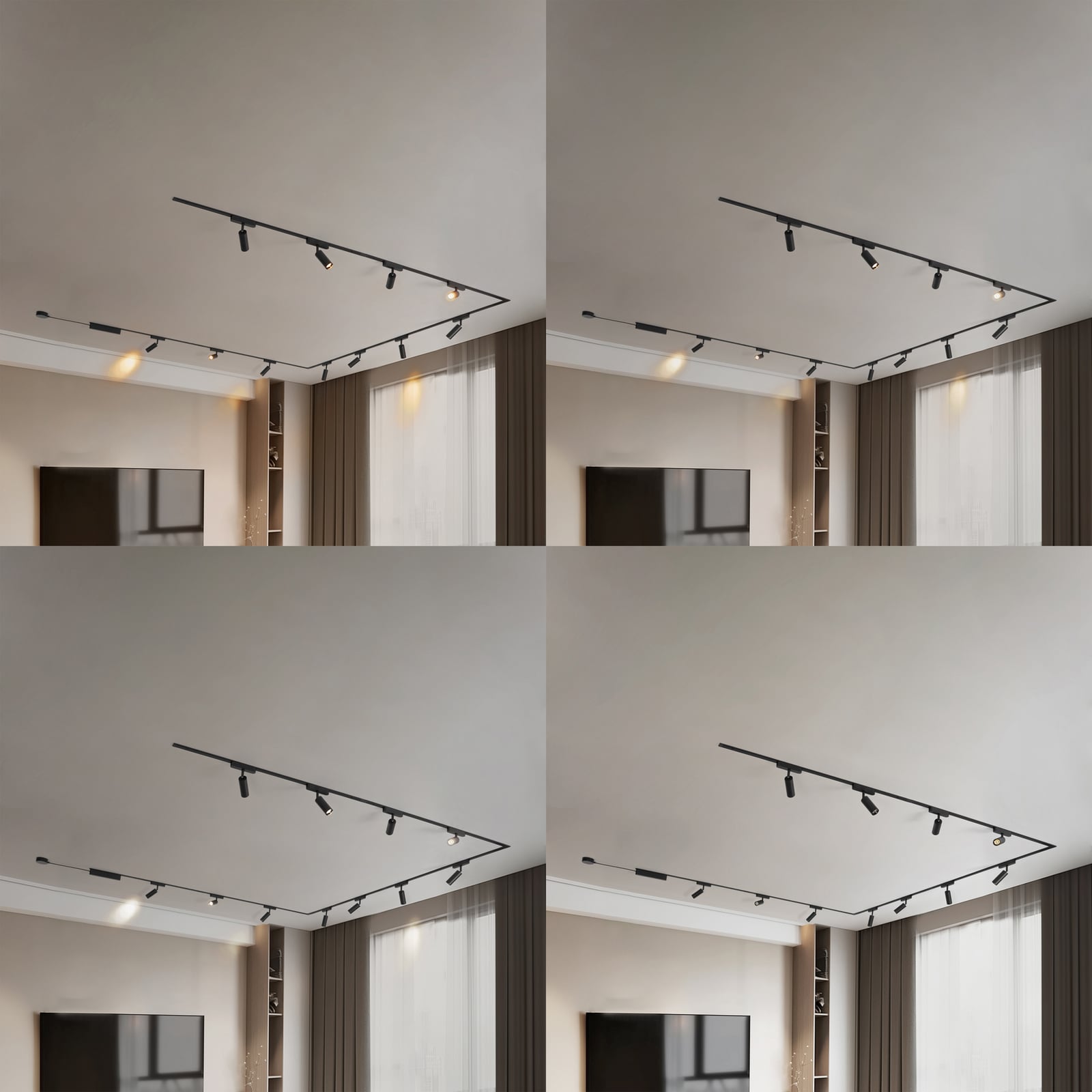 Detalj av LED-spot på Skinnesystem 48V Lumaro