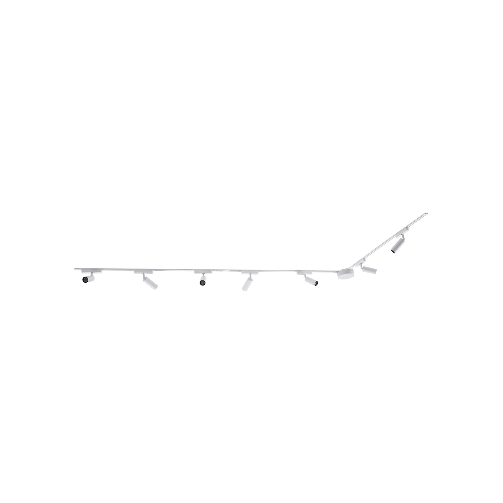 Detalj av LED-spot på Skinnesystem Lumaro 48V 7 LED-spotter dimbar CCT hvit 309 cm
