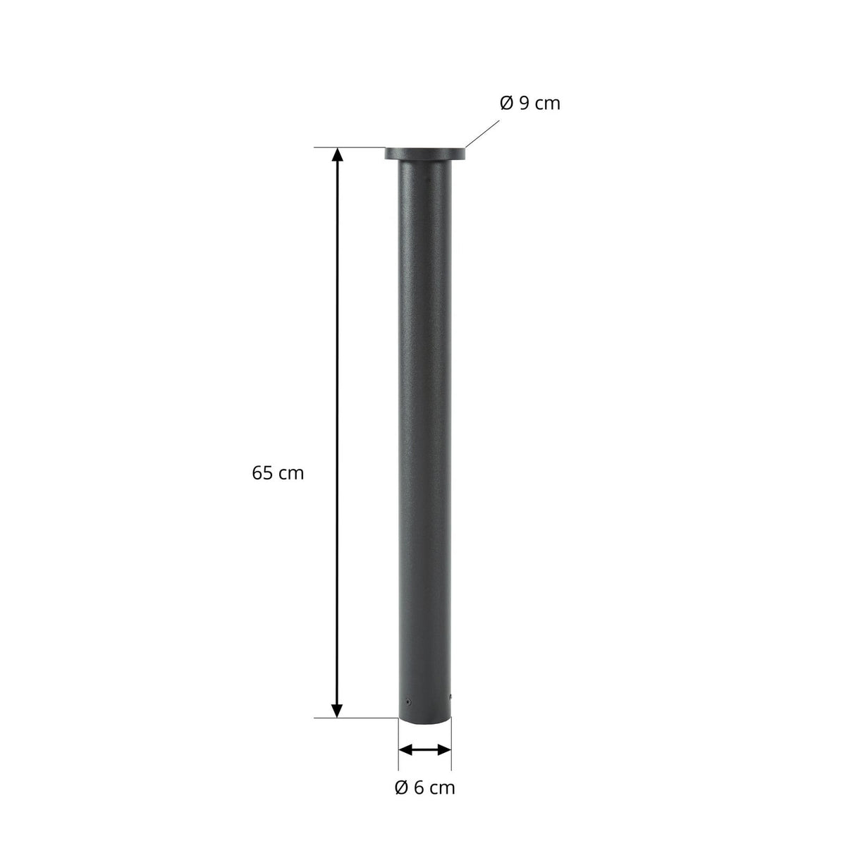 Detalj av LED sti-lampe Cirel svart aluminium