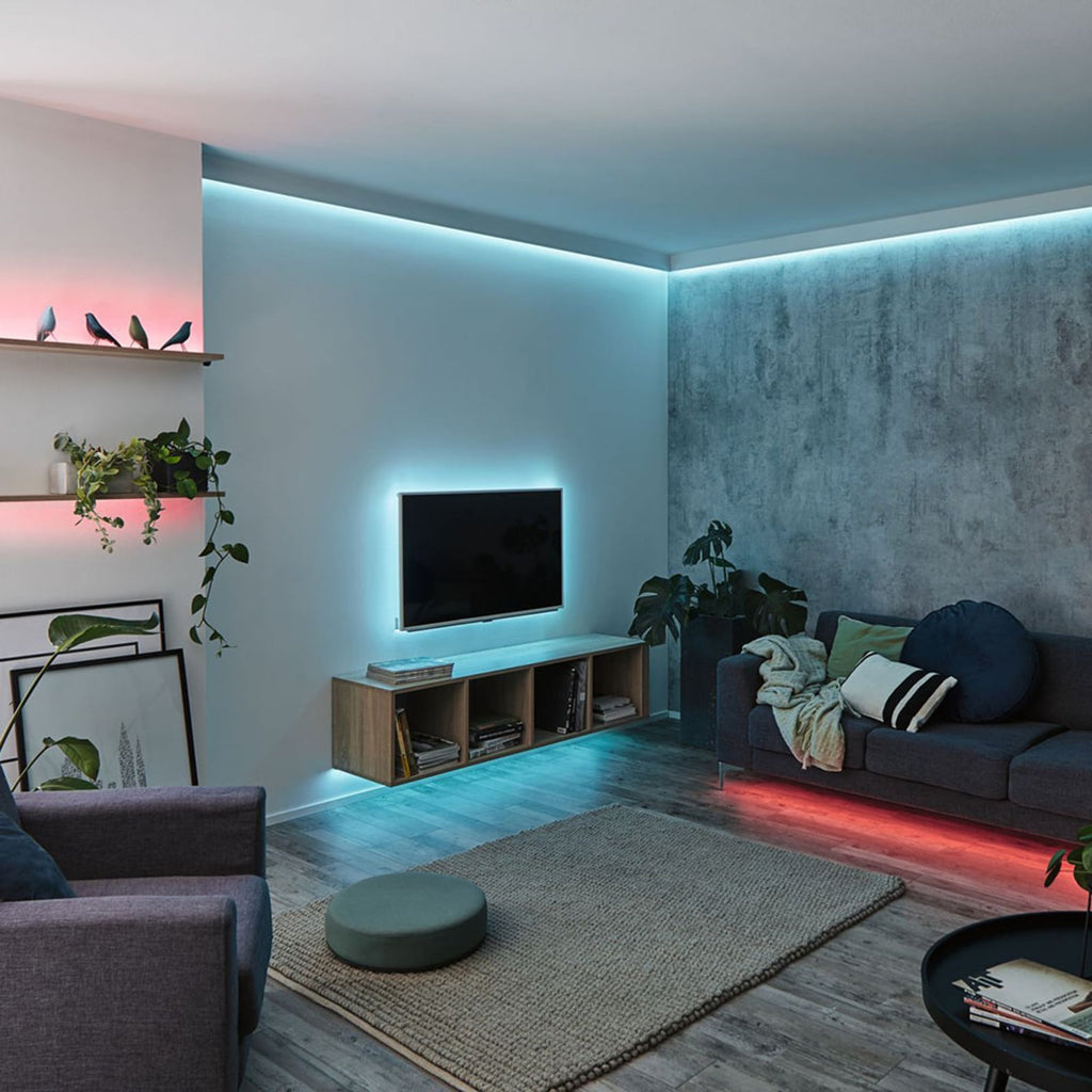 Detalj av LED-stripe MaxLED 250 basissett 3 m RGBW med fjernkontroll