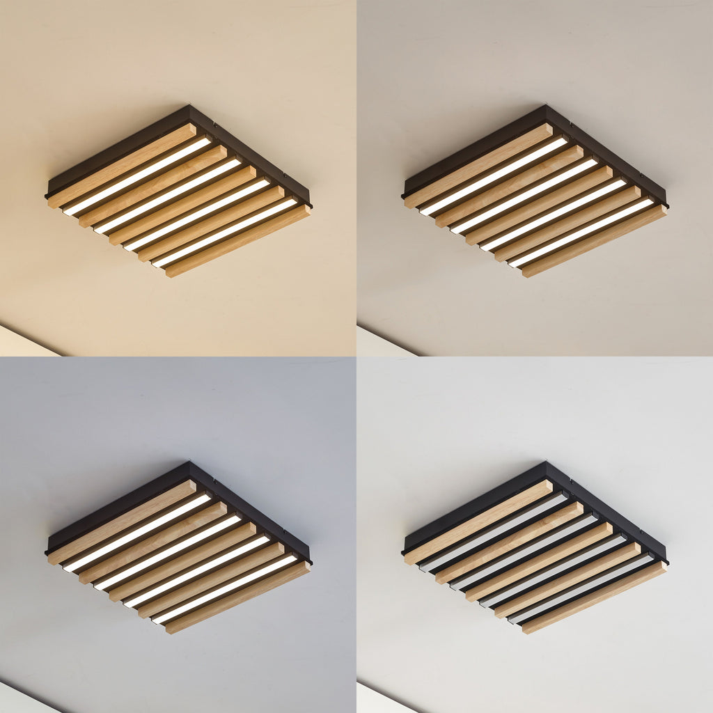 Detalj av LED taklampe Firka tre og hvit