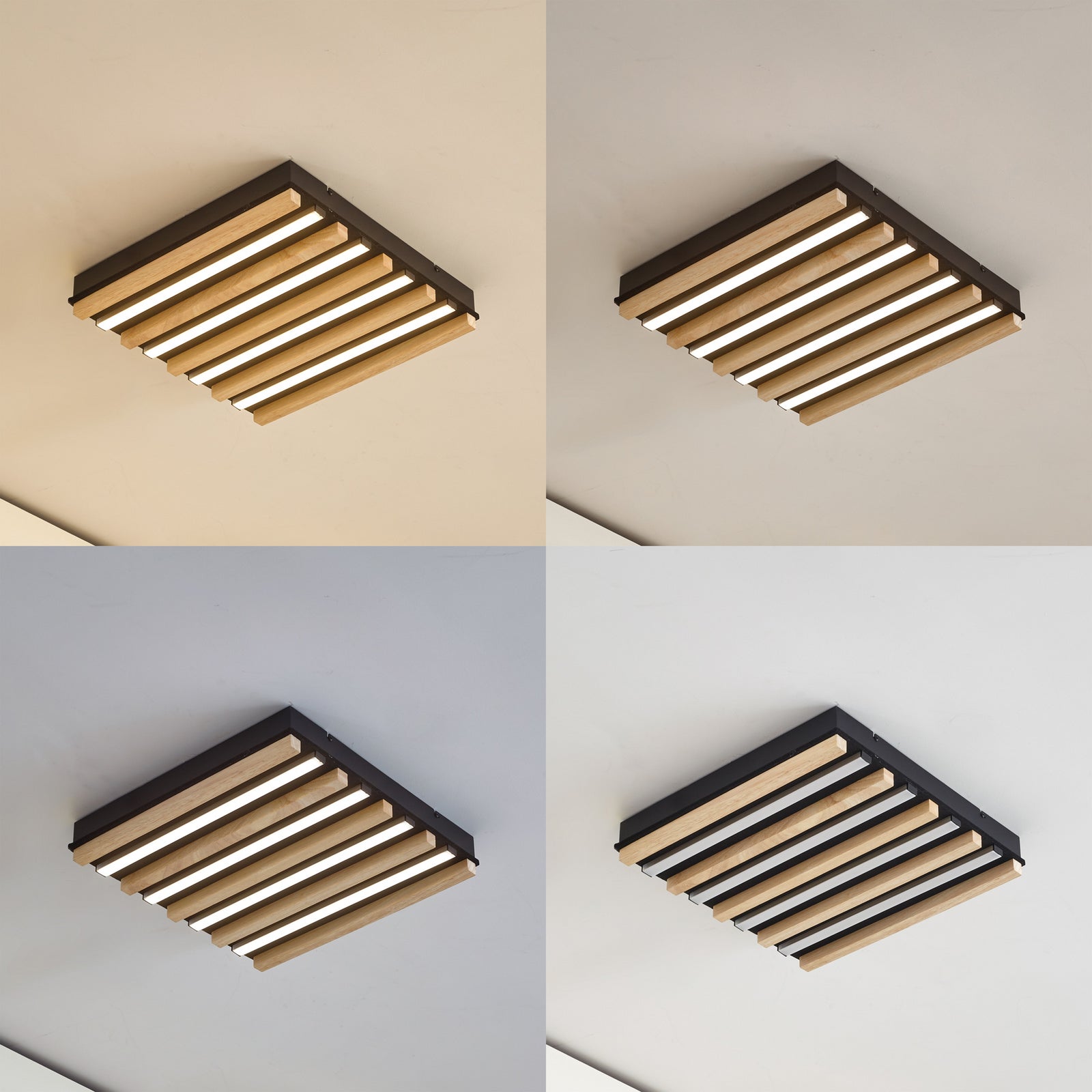 Detalj av LED taklampe Firka tre og hvit