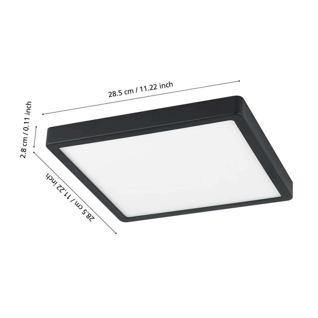 Detalj av LED taklampe Fueva-Z smart Zigbee svart