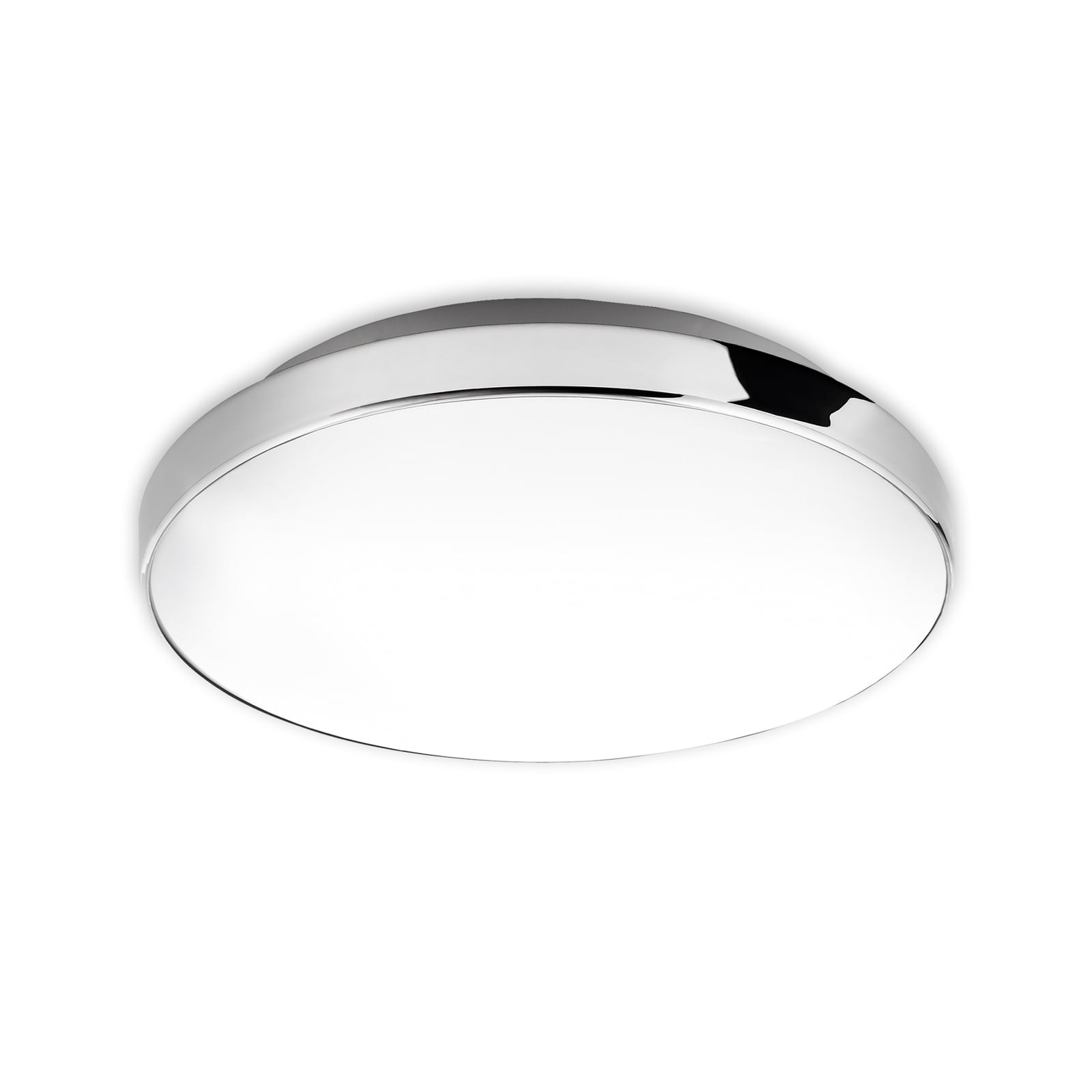 Detalj av LED taklampe Malbona krom/hvit