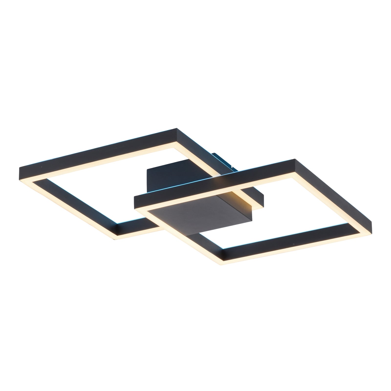 Detalj av LED taklampe Q-MARKO 2-lys dimbar CCT RGB 53,5 cm svart