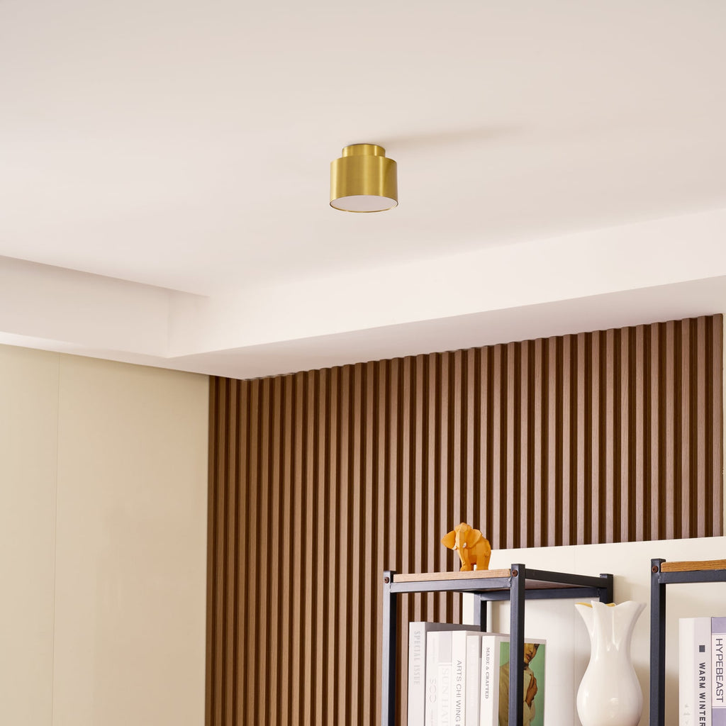 Detalj av LED takspot Nivoria gull aluminium