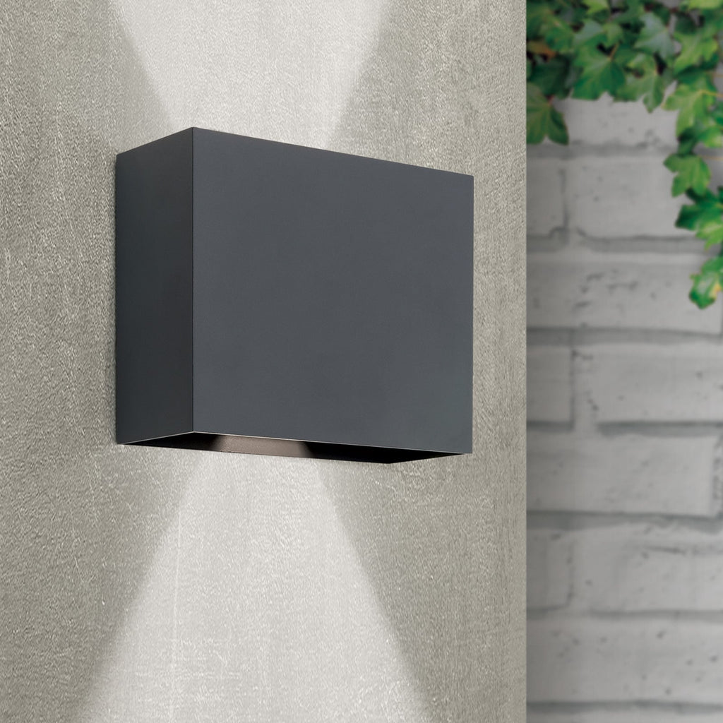 Detalj av LED utevegglampe Akzent justerbar vinkel antrasitt IP65