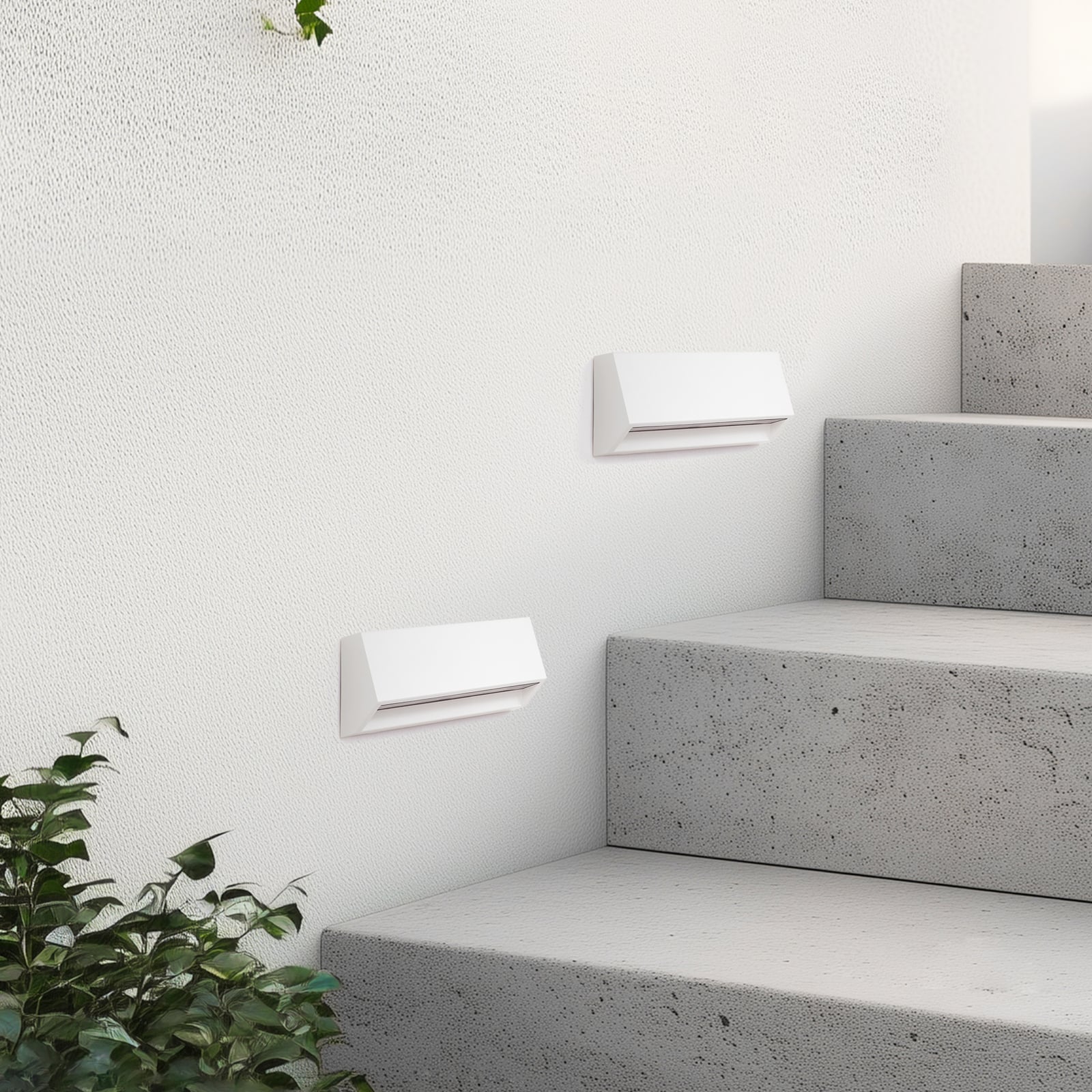 Detalj av LED utevegglampe Appeso hvit