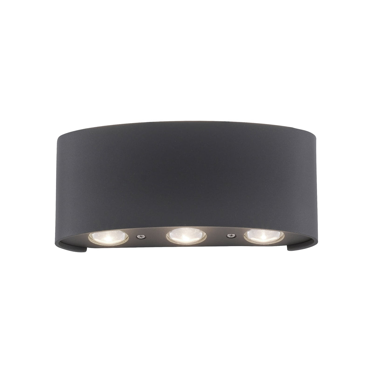 Detalj av LED utevegglampe Carlo opp/ned antrasitt