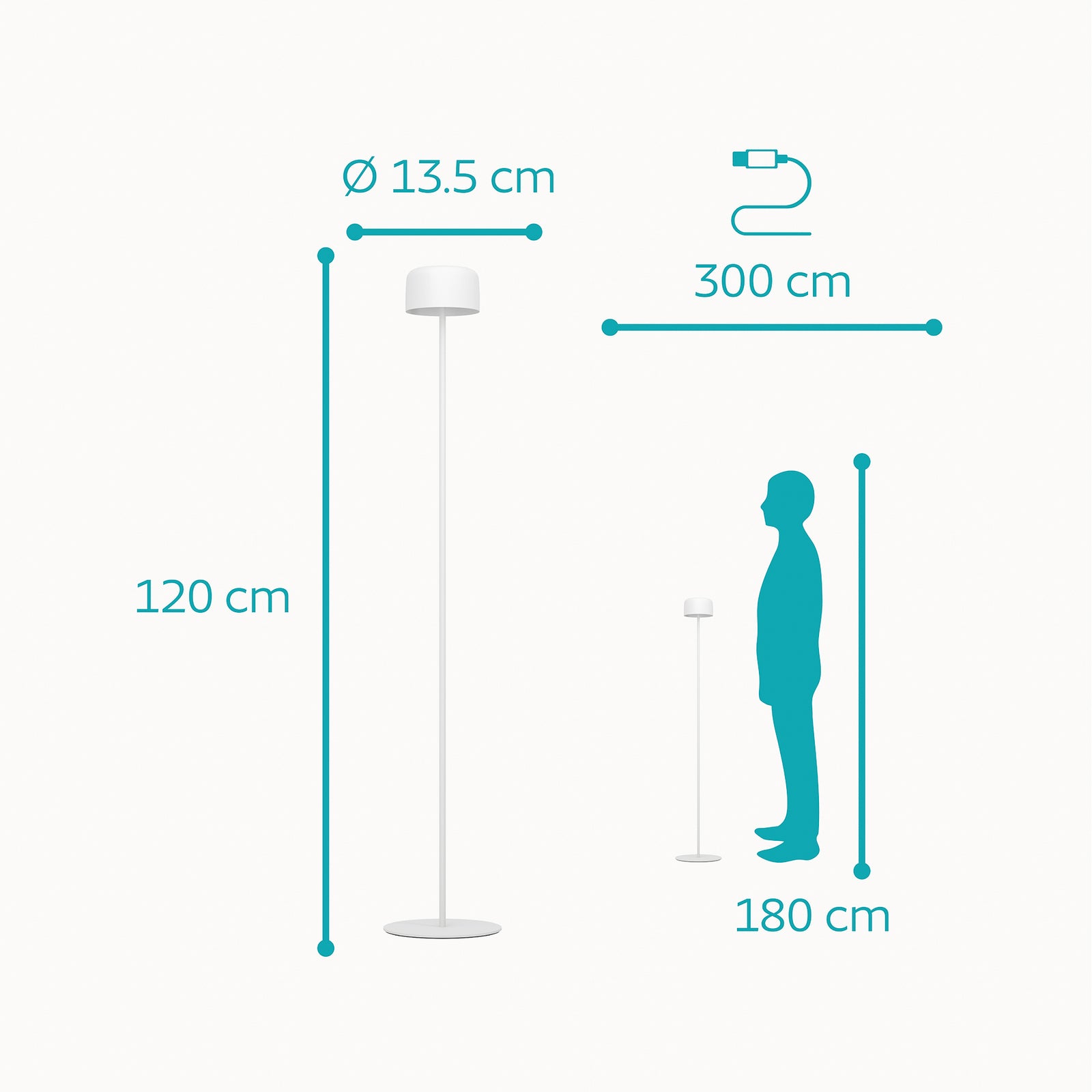 Detalj av Solcellelampe LED Roccanova-L stål hvit