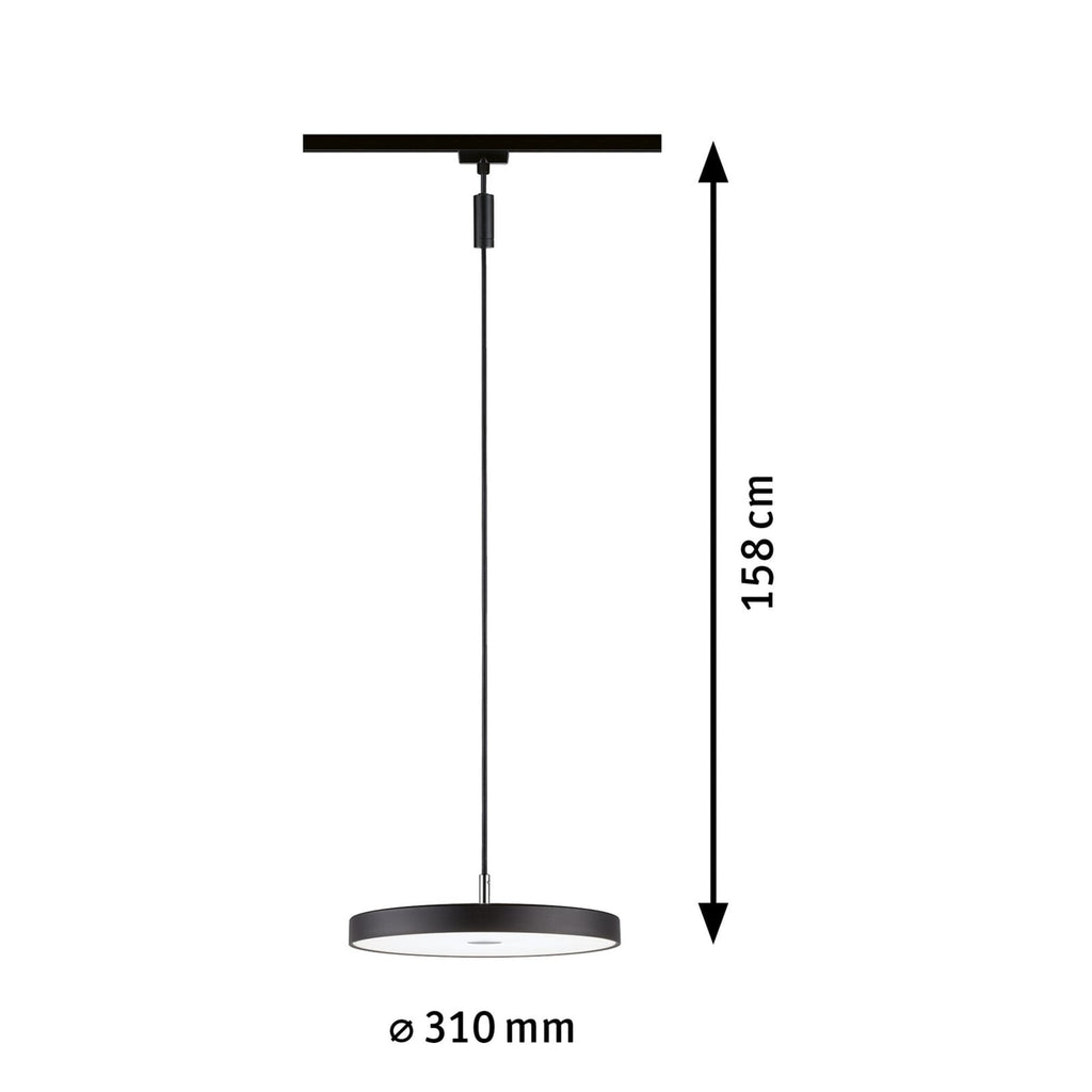 Detalj av URail LED-pendellampe Hildor svart