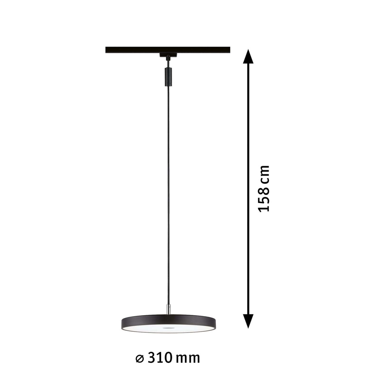 Detalj av URail LED-pendellampe Hildor svart