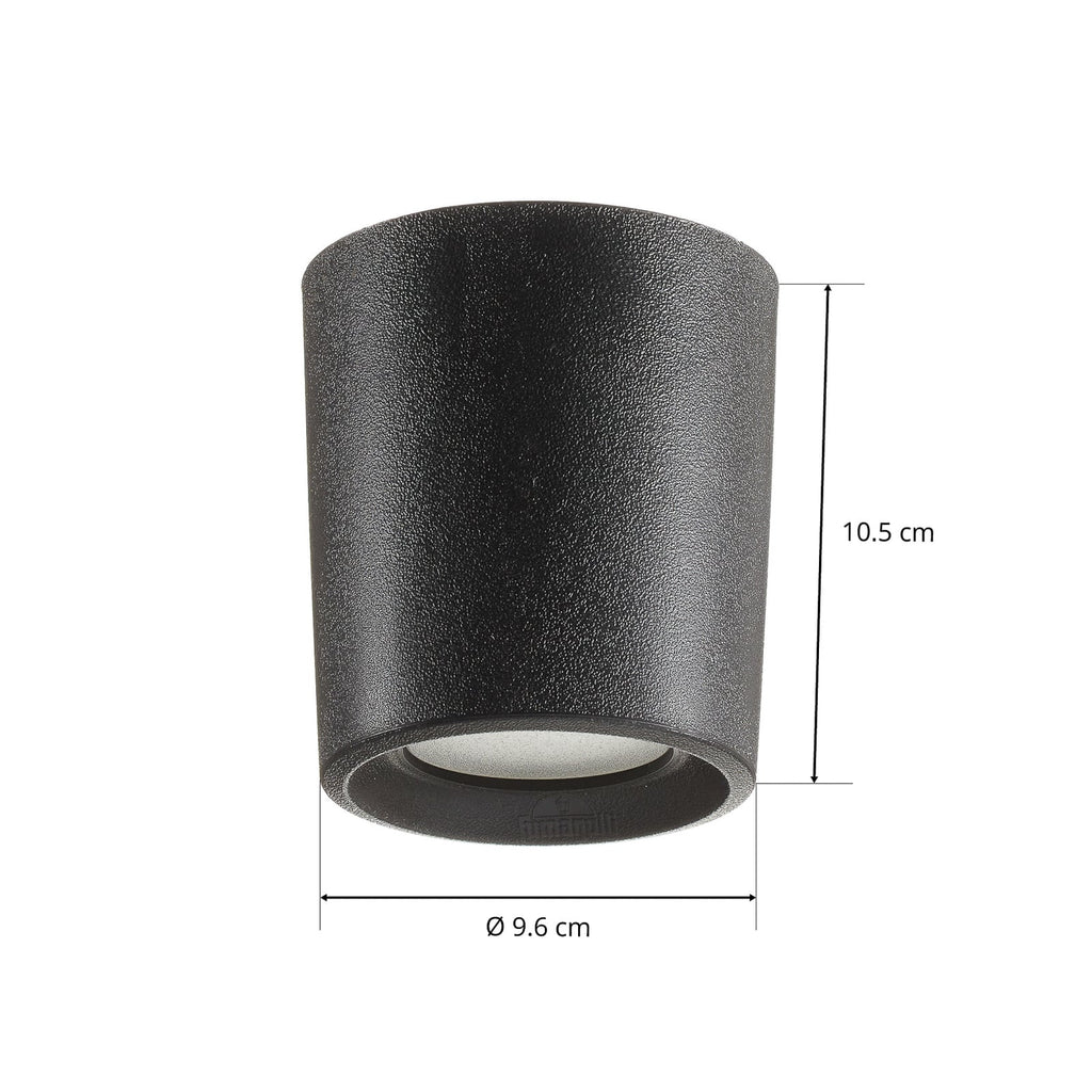 Downlight Livia svart med lys på