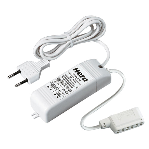 Elektronisk transformator Vega K 70 LED 20-70 W dimbar IP20 hvit Hera sett forfra