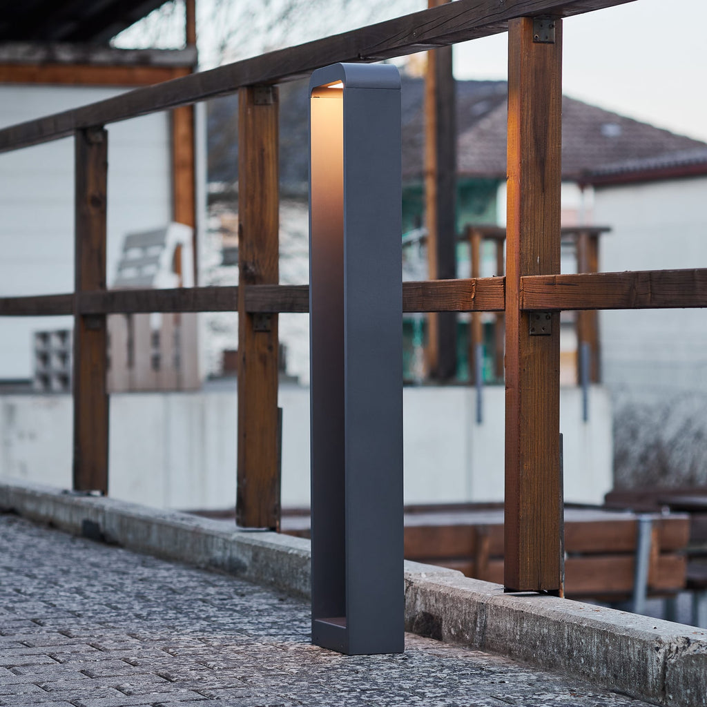 Emima LED sti-lampe aluminium mørkegrå 100 cm bakside