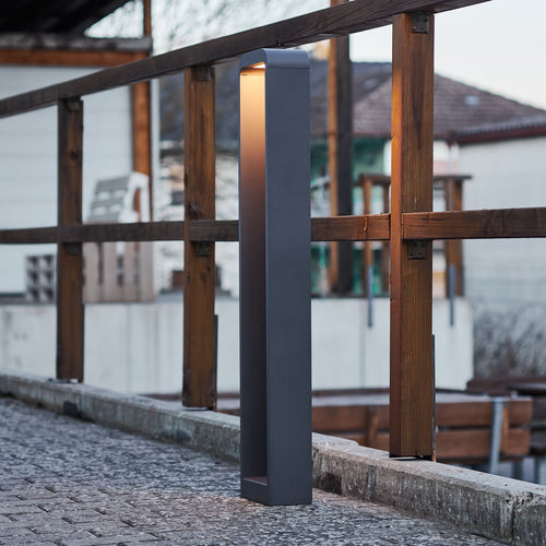 Emima LED sti-lampe aluminium mørkegrå 100 cm bakside