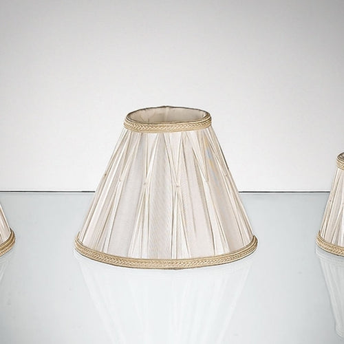 Erstatningsskjerm plissé krem Ø23 cm for bordlamper - ORION forfra